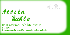 attila muhle business card